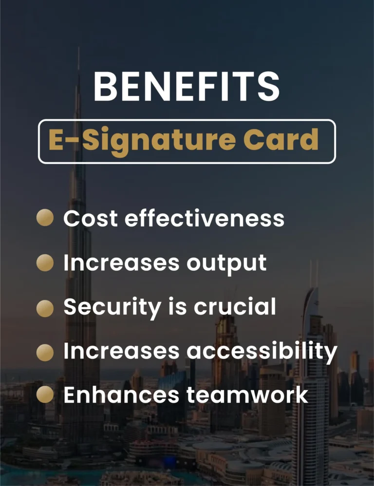 E-Signature Card | Digital Transformation in UAE 3 Benefits of E Signature Card